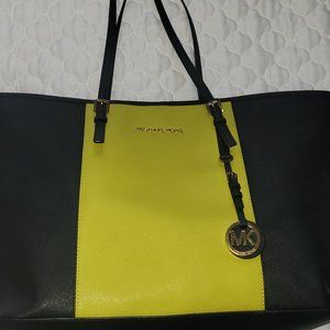 Michael Kors Jet set center stripe carry all Travel bag